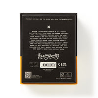 The back of the Of All The People Social Game box by Brass Monkey features humorous text, barcode, company logo, and info—including “PROUDLY DESIGNED ON THE UPPER WEST SIDE (OF KANSAS CITY).” White text on a black background.