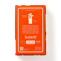 The back of the (Over) Loaded Bloody Mary Balance Game box by Brass Monkey shows game details, a balance icon, and the Brass Monkey logo. Certification symbols, a barcode, and website info are displayed at the bottom.