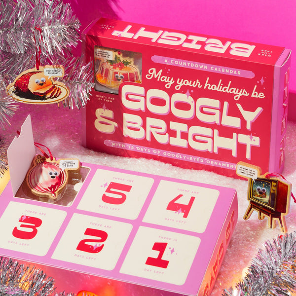 Googly & Bright Holiday Ornament Countdown Calendar - Brass Monkey - 9780735385832