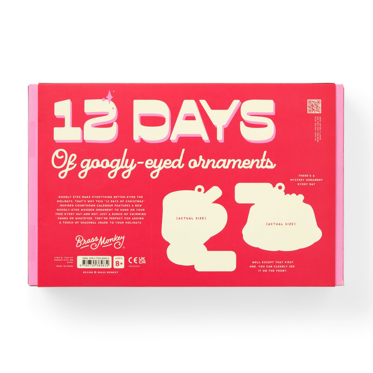 Googly & Bright Holiday Ornament Countdown Calendar - Brass Monkey - 9780735385832
