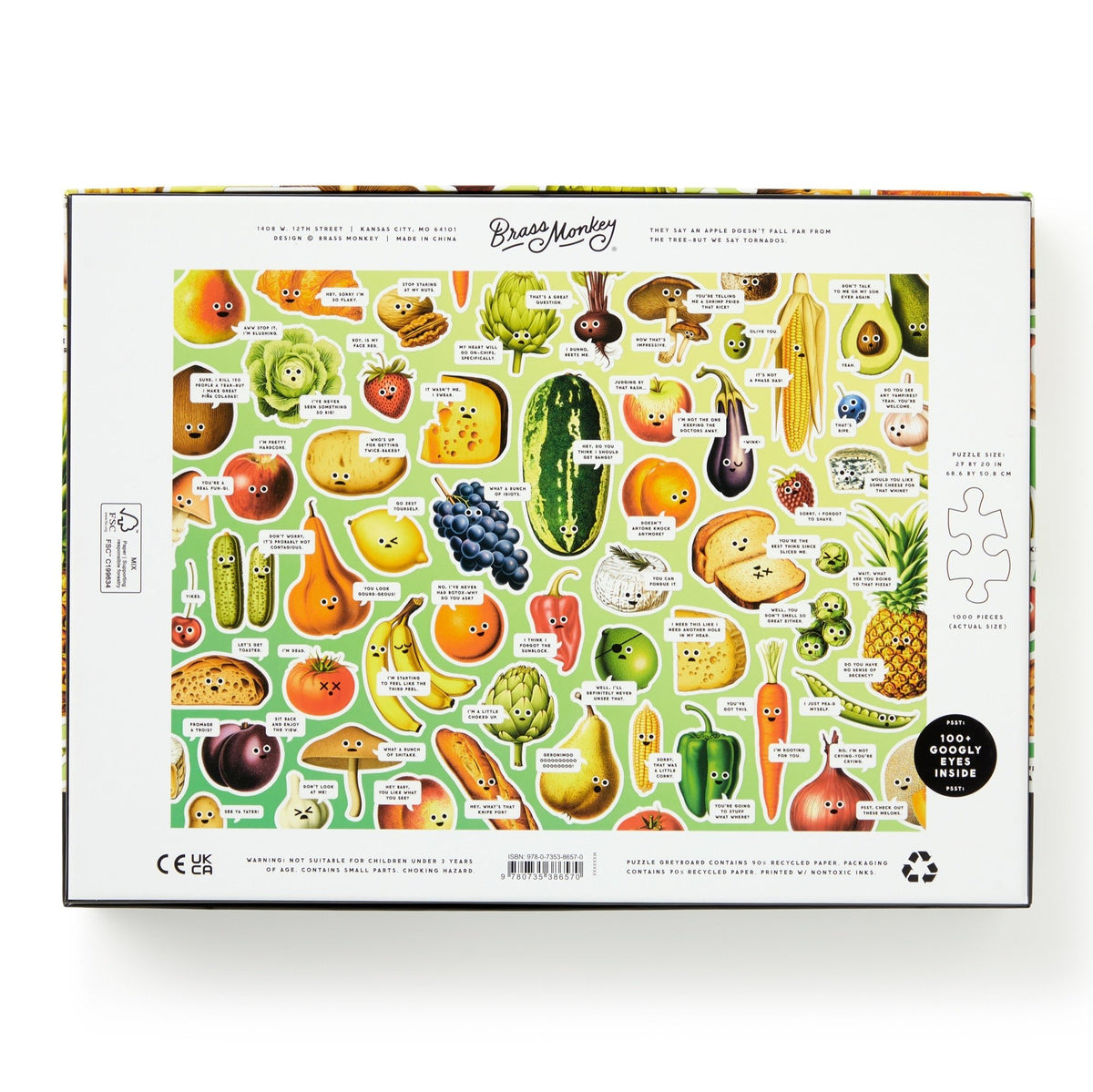 Googly Food 1000 Piece Puzzle - Brass Monkey - 9780735386570