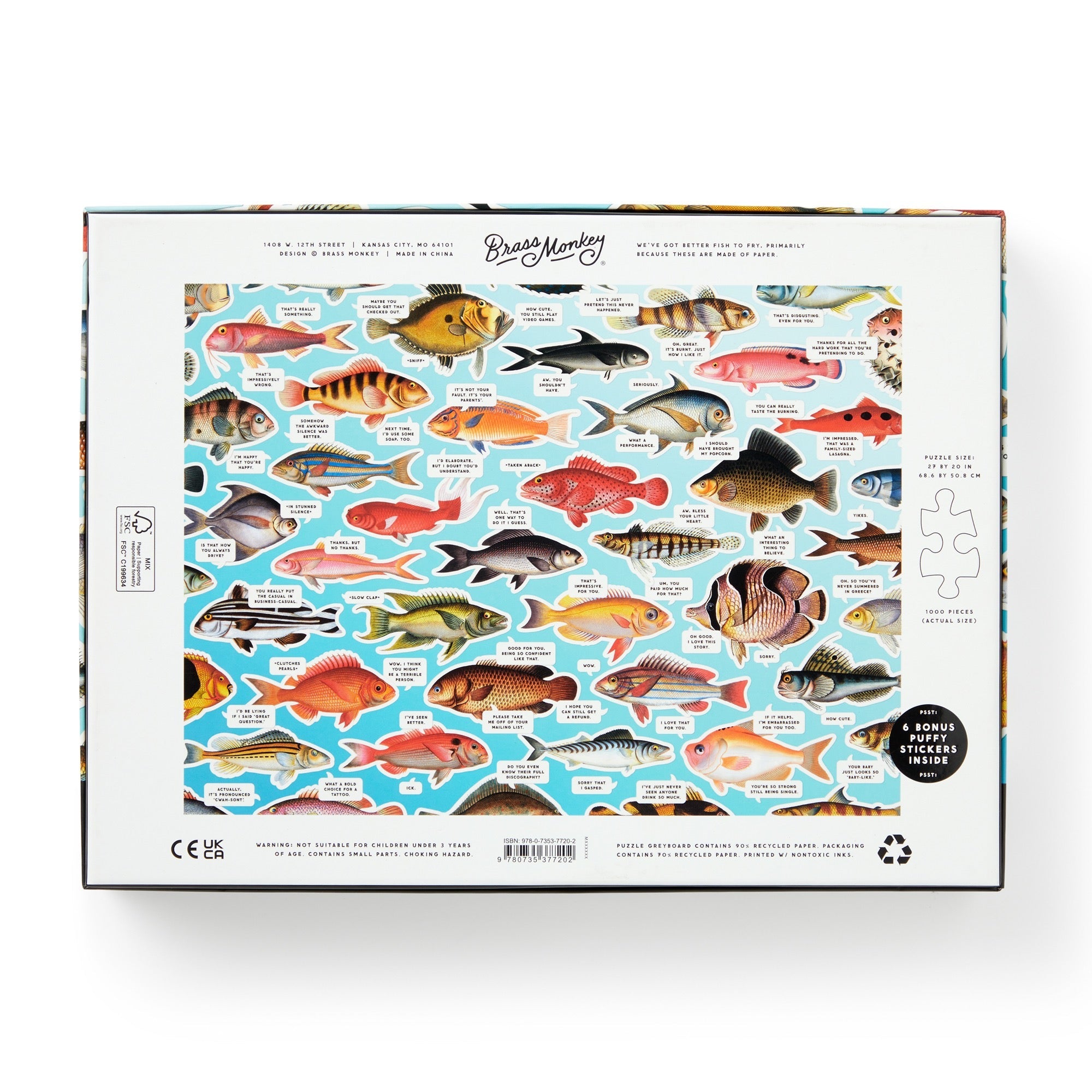 Judgy Fish 1000 Piece Puzzle | Brass Monkey