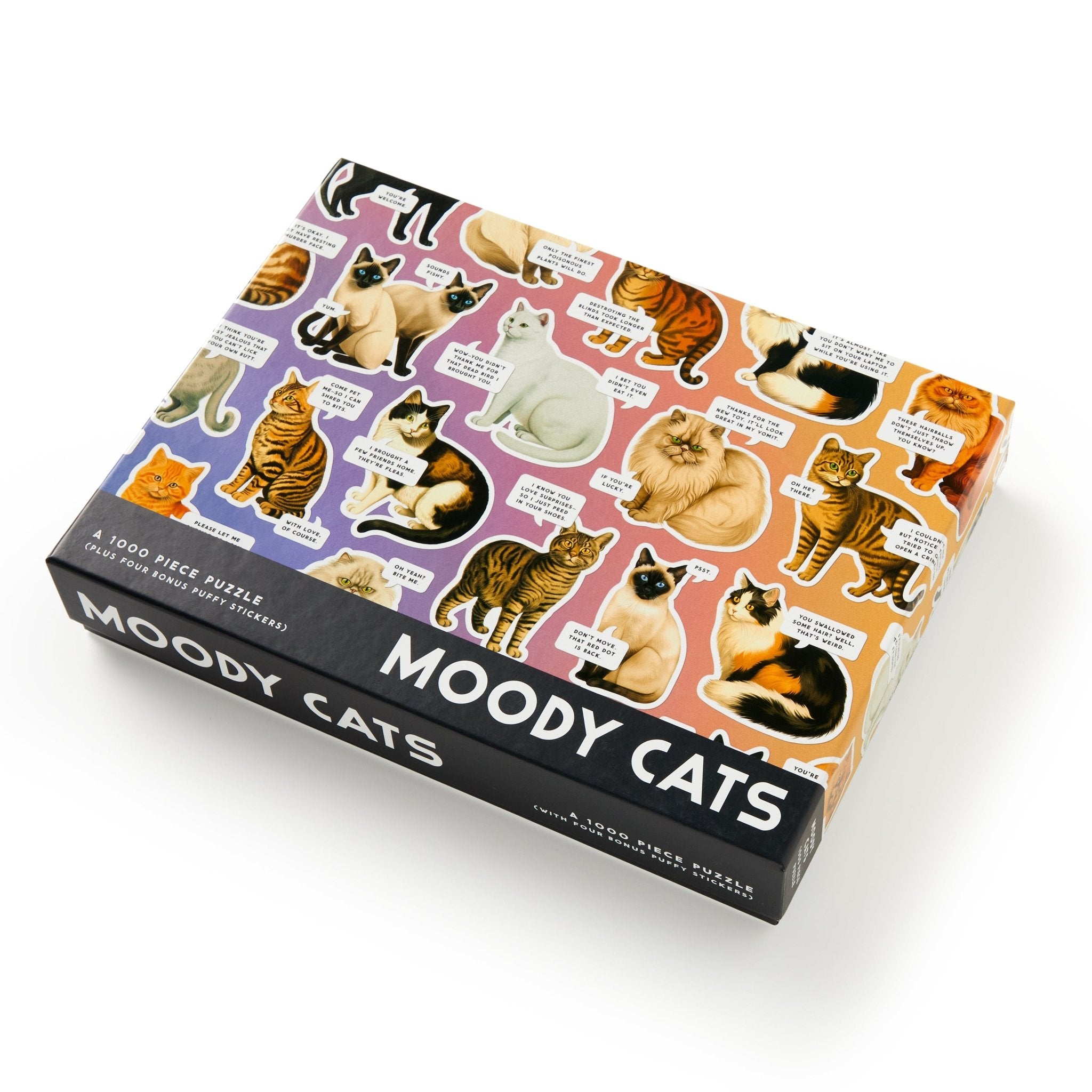 大鎌猫の仔　英語版4枚セット Moody Cats 1000 Piece Jigsaw Puzzle | Brass Monkey