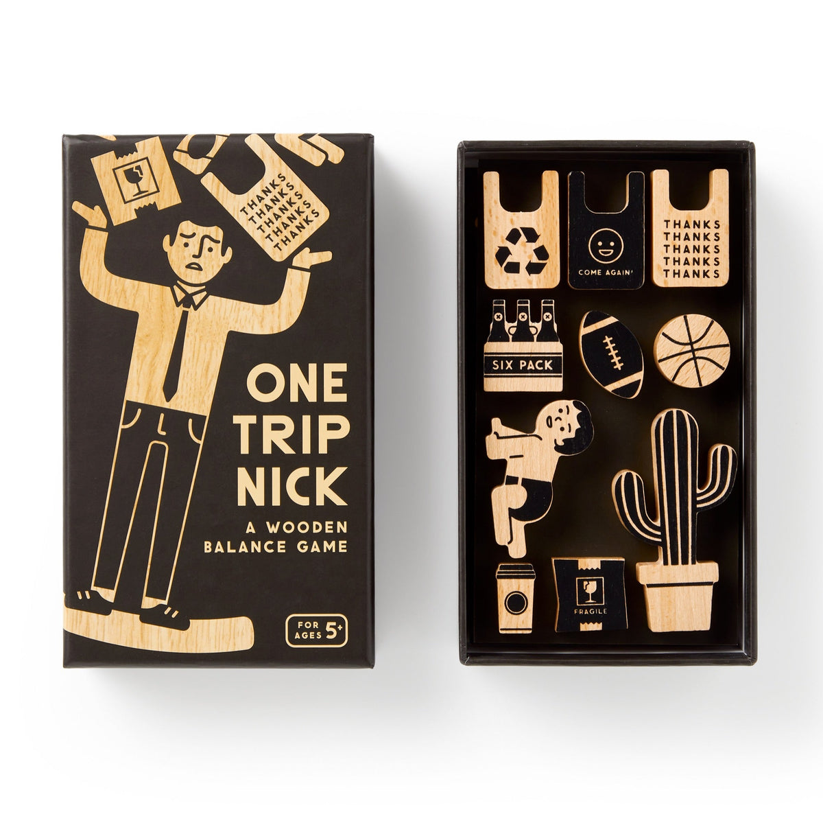 One Trip Nick Wooden Balance Game - Brass Monkey - 9780735385788