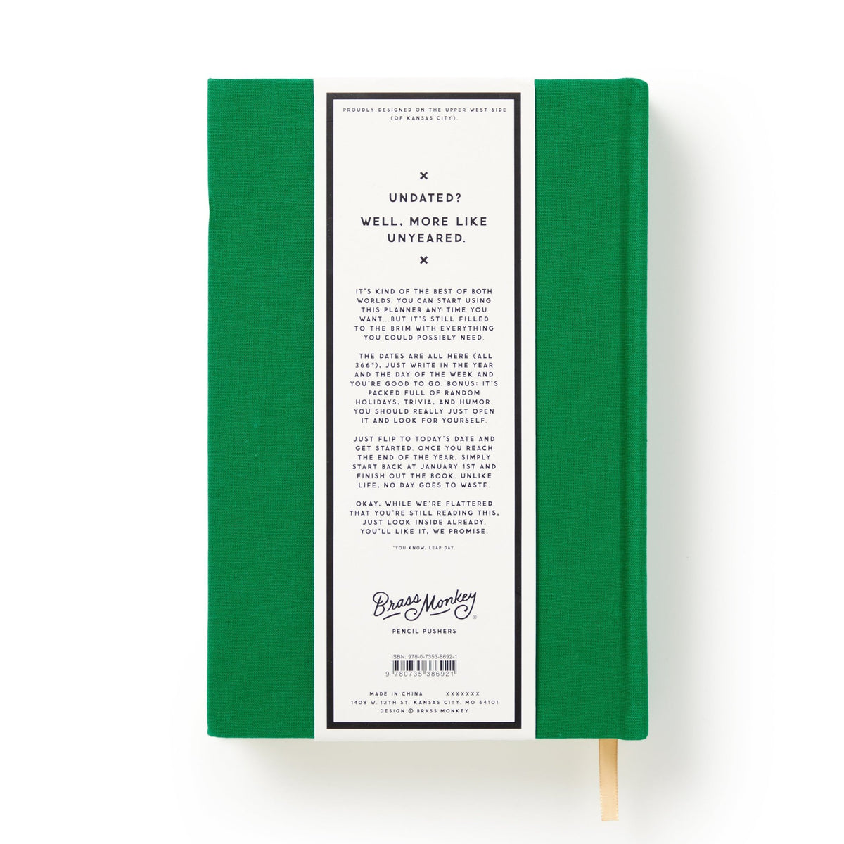 These are the Days of My Life Undated Planner - Brass Monkey - 9780735386921