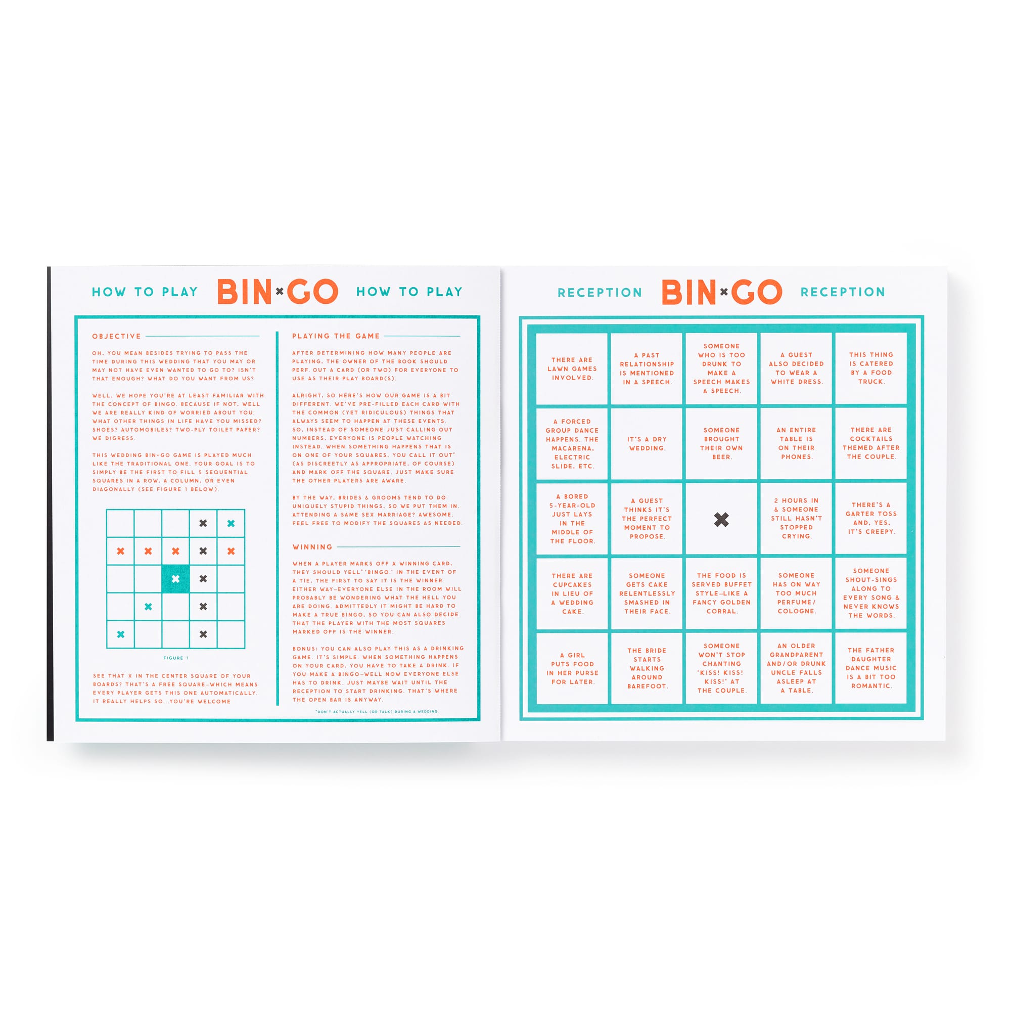 Bin-go Endure a Wedding Bingo Book | Brass Monkey