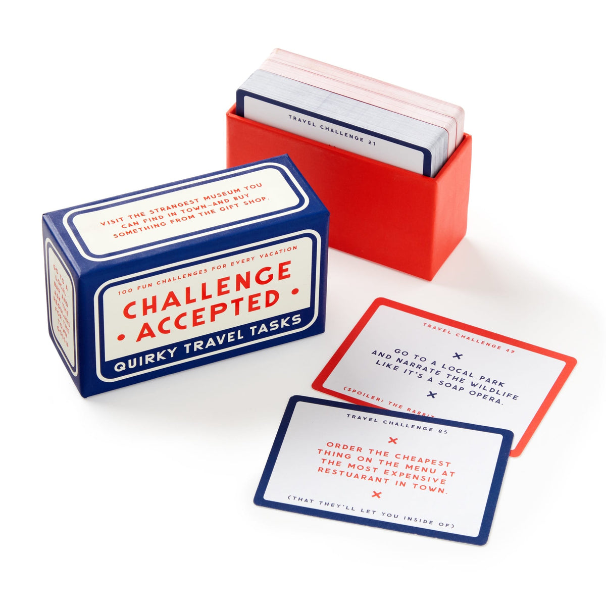 Dodging Task Card Challenge Accepted Travel Tasks Card Deck | Brass Monkey