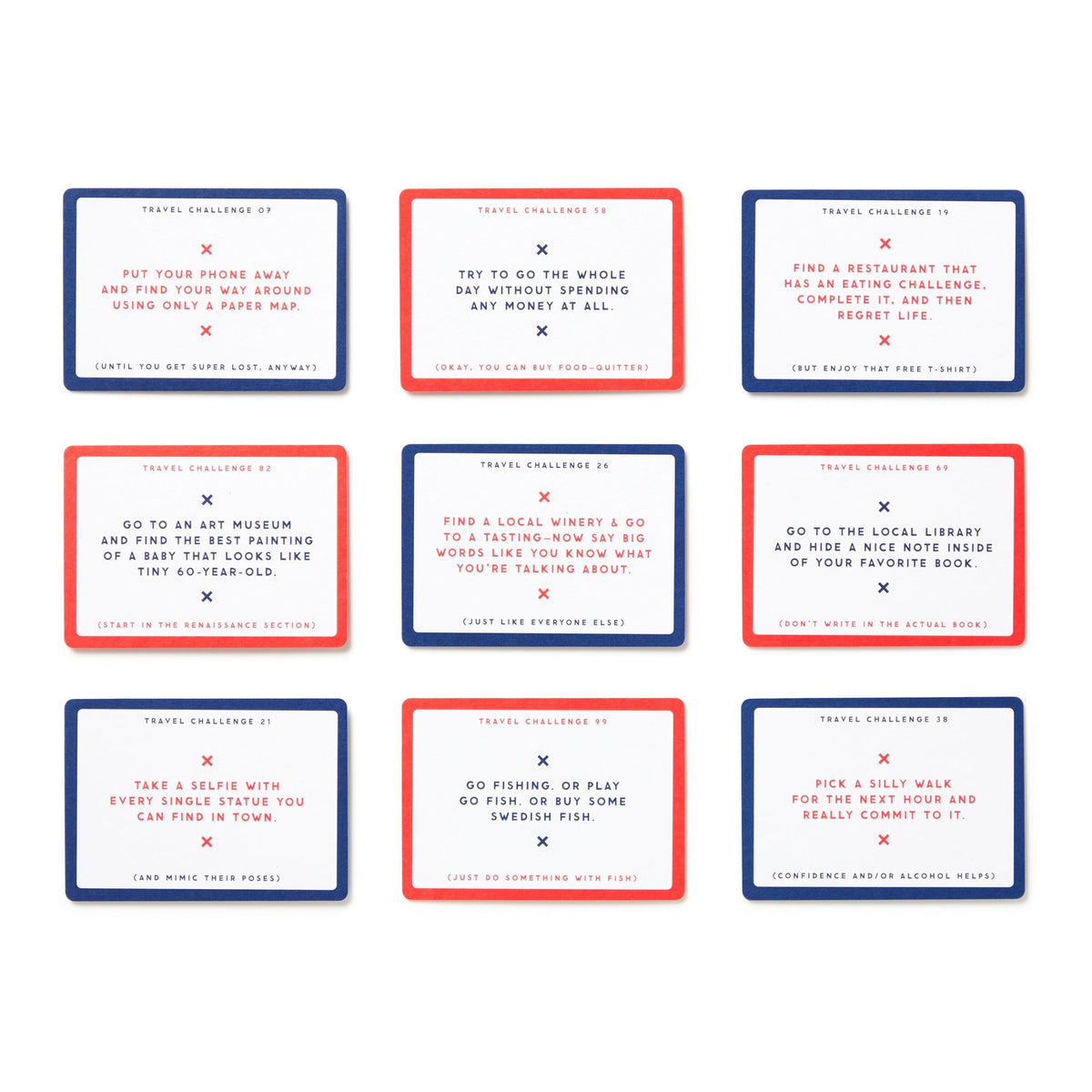 Dodging Task Card Challenge Accepted Travel Tasks Card Deck | Brass Monkey