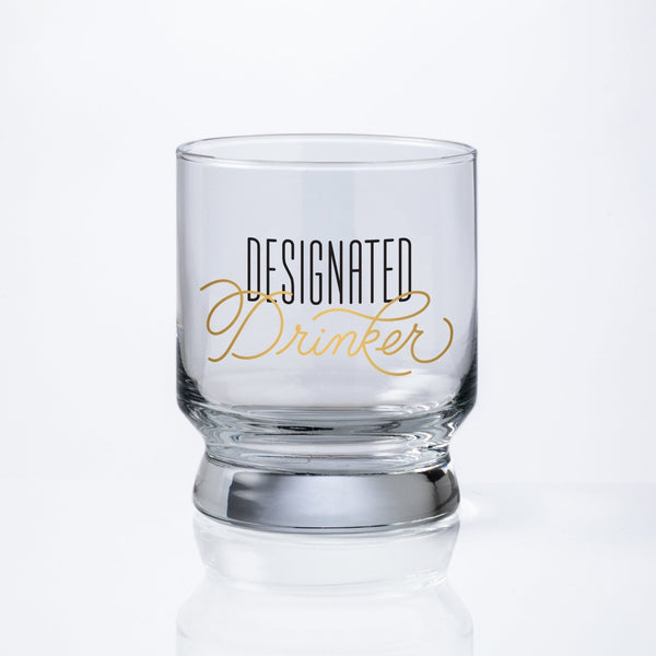Designated Drinker Lowball Glass - Brass Monkey - 9780735368620