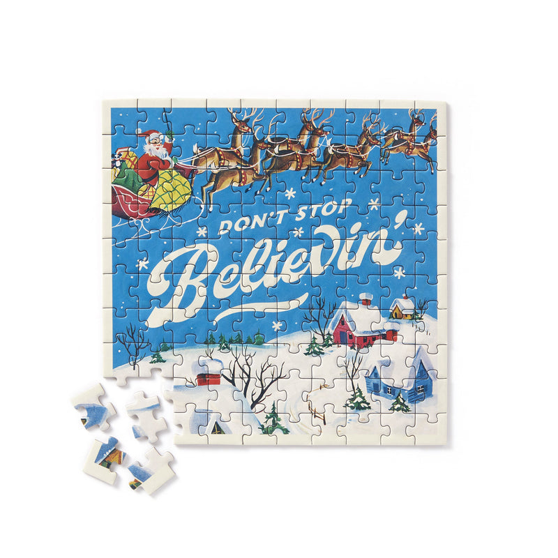 Don't Stop Believin' 100 Piece Mini Shaped Puzzle Brass Monkey 