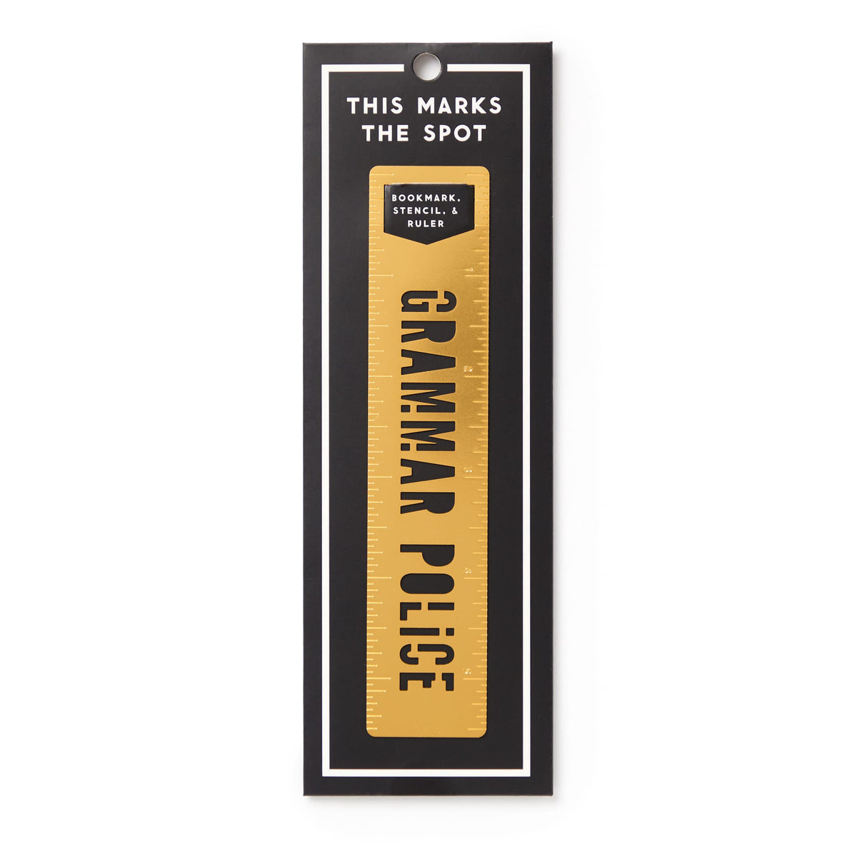 Grammar Police Metal Bookmark Stencil - Brass Monkey - 9780735377196