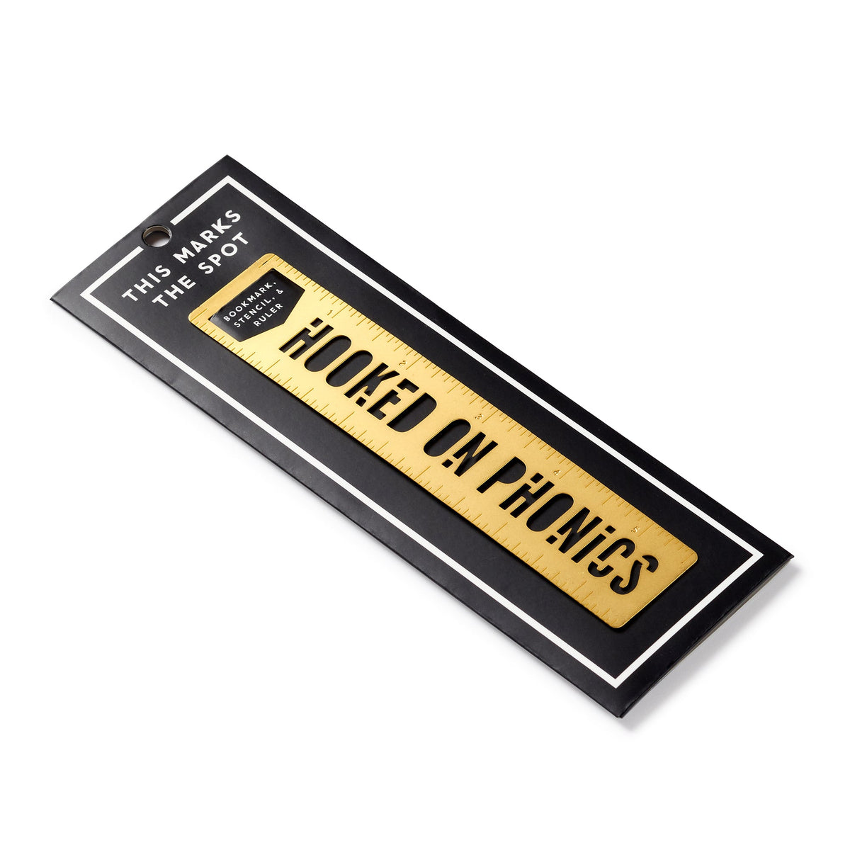 Hooked On Phonics Metal Bookmark Stencil - Brass Monkey - 9780735377189
