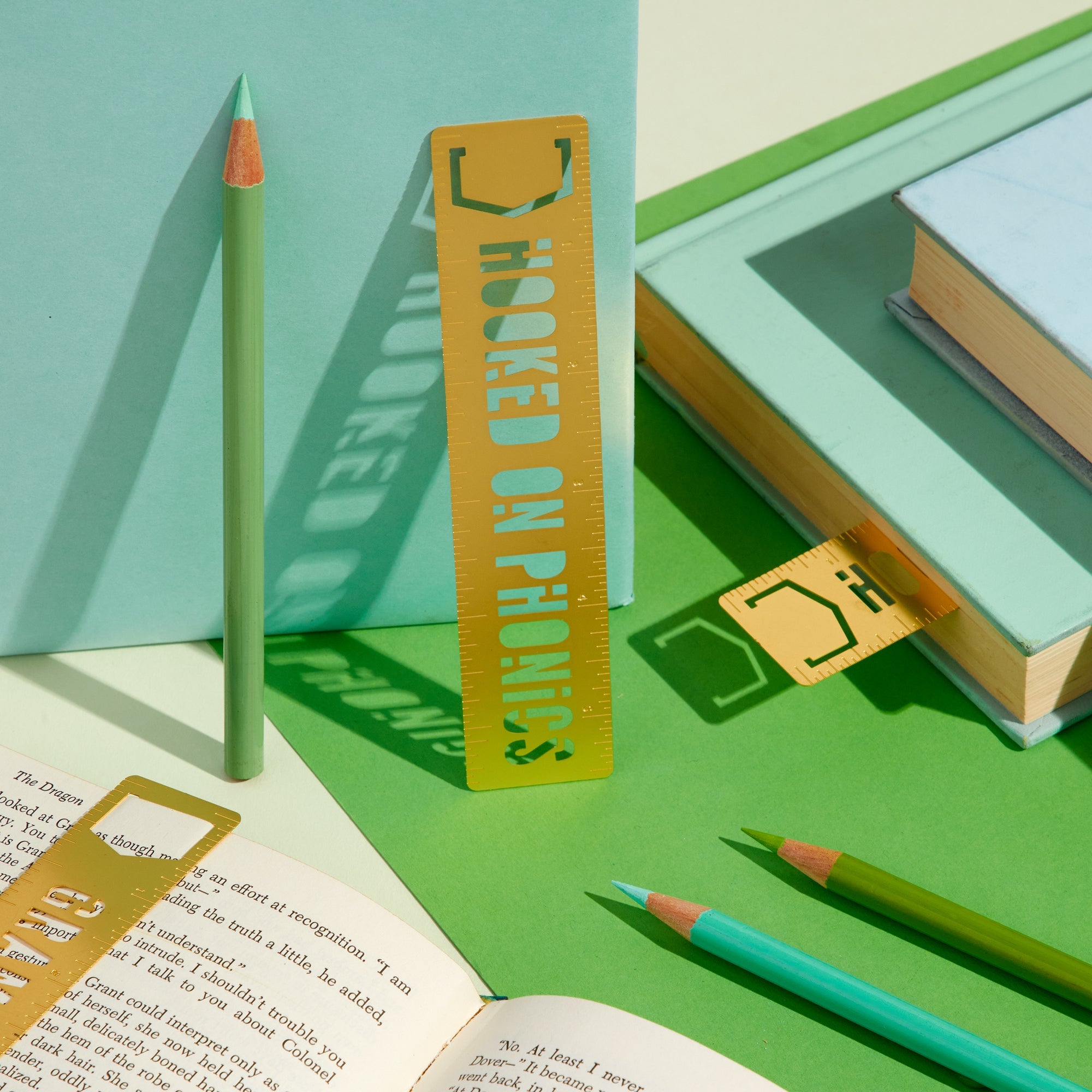Hooked On Phonics Metal Bookmark Stencil