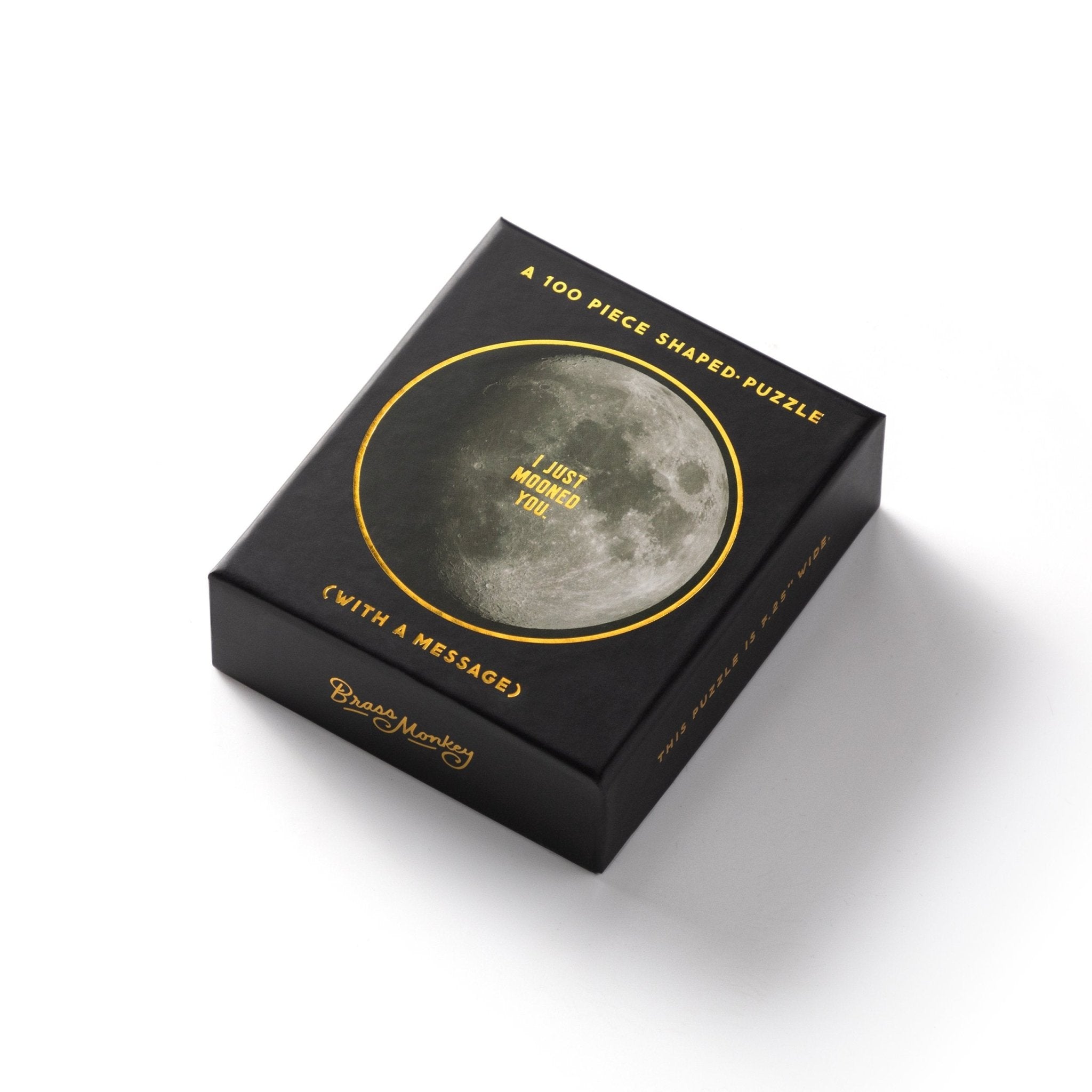 ★APESOUNDS 8cmCD Yes,NY(Long Distance)★ I Just Mooned You 100 Piece Mini Shaped Puzzle | Brass
