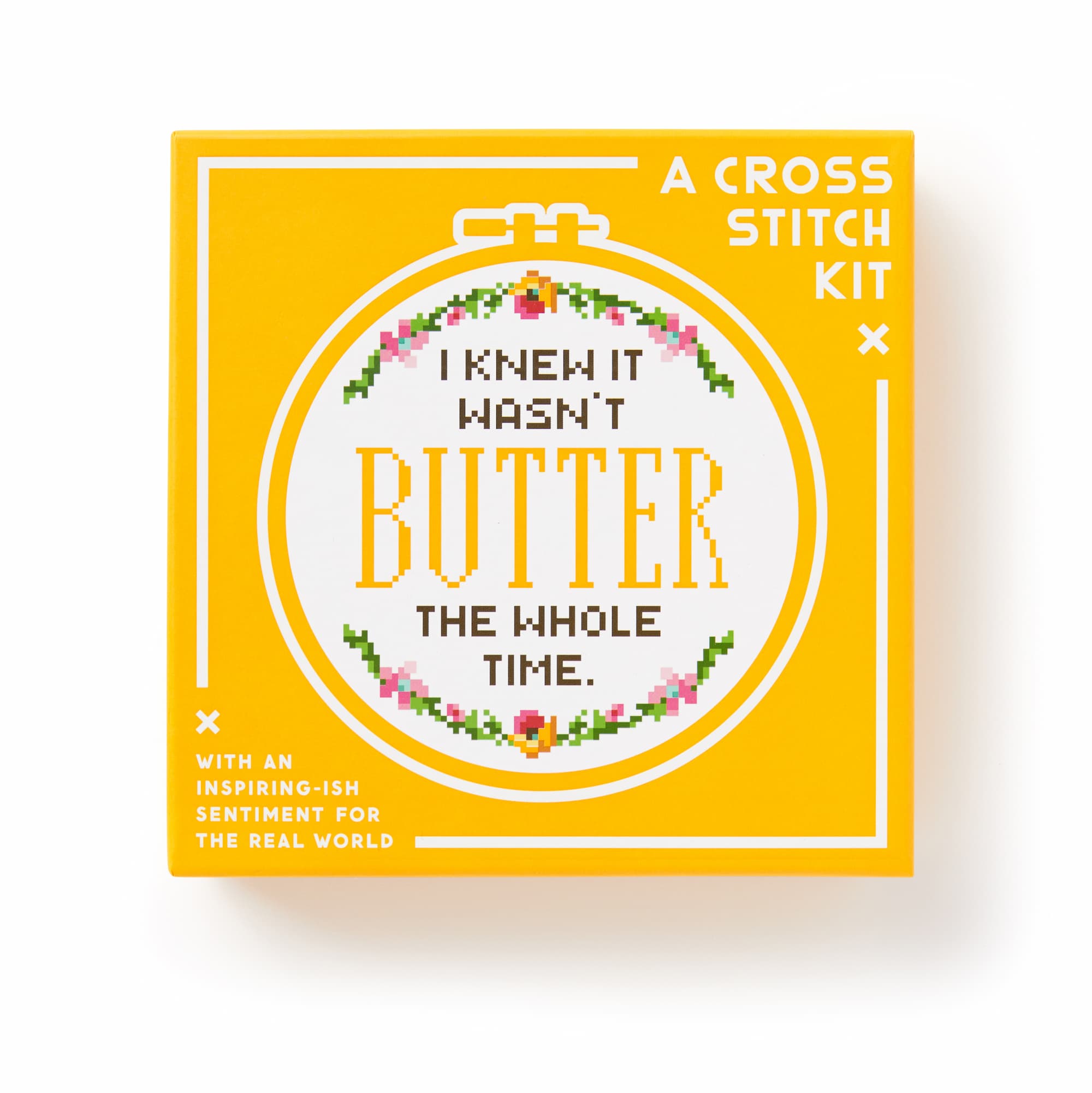 I Knew It Wasn't Butter Cross Stitch Kit – Brass Monkey