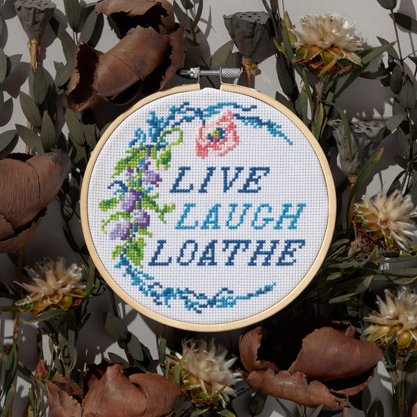 Live Laugh Loathe Cross Stitch Kit - Brass Monkey - 9780735377004
