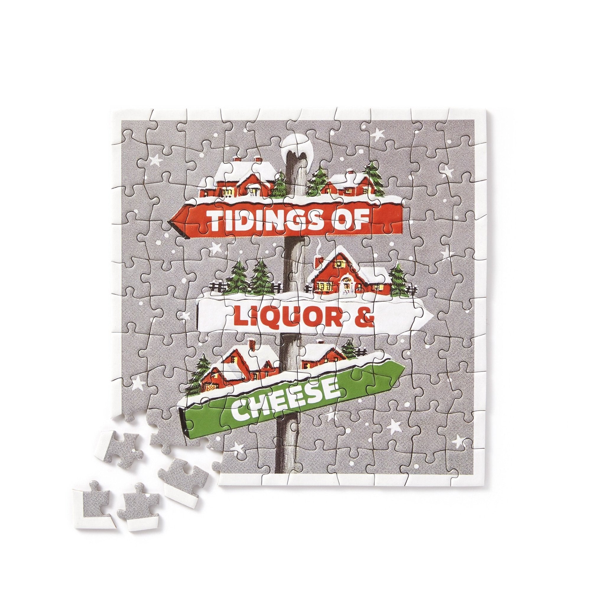 Tidings 100 Piece Mini Shaped Puzzle Gift | Brass Monkey