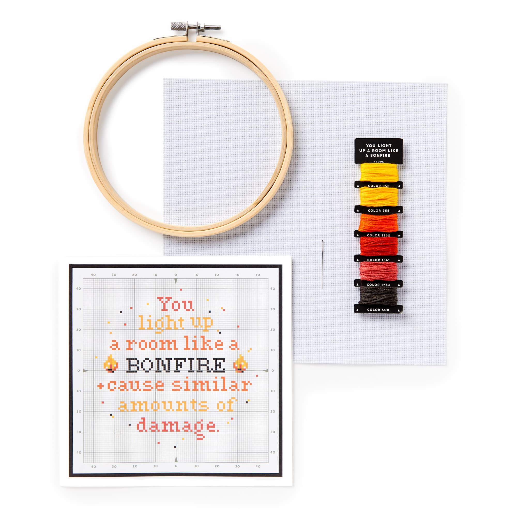 You Light Up A Room Cross Stitch Kit – Brass Monkey